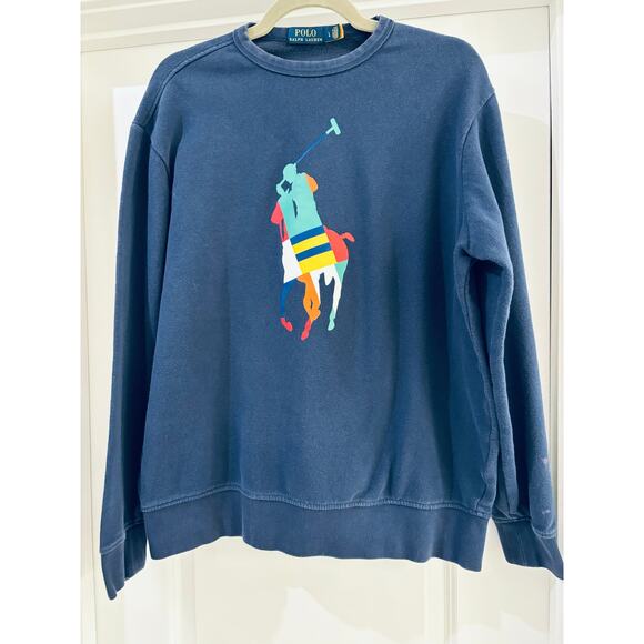 Polo Ralph Lauren Big Pony Logo Sweatshirt Size Large - Picture 1 of 4